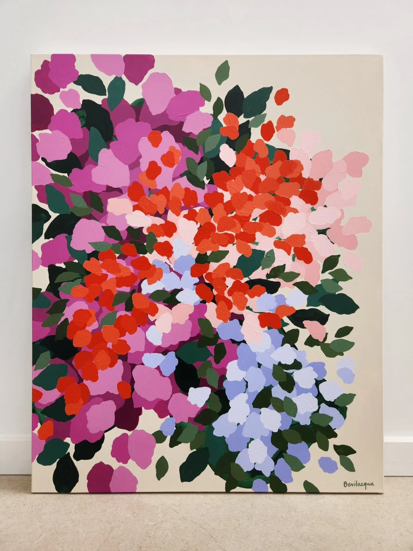 SOME KIND OF BLISS /  It feels so good to be able to add a new painting to my website! This painting combines some previous palettes, a looser style, but a fresher take. It's bold and soft, chaotic but calming at the same time. 

Some Kind of Bliss. 