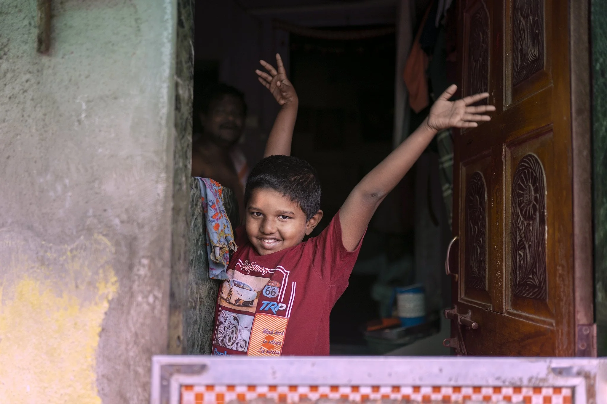 A boy posing for me at Worli Village in Mumbai.