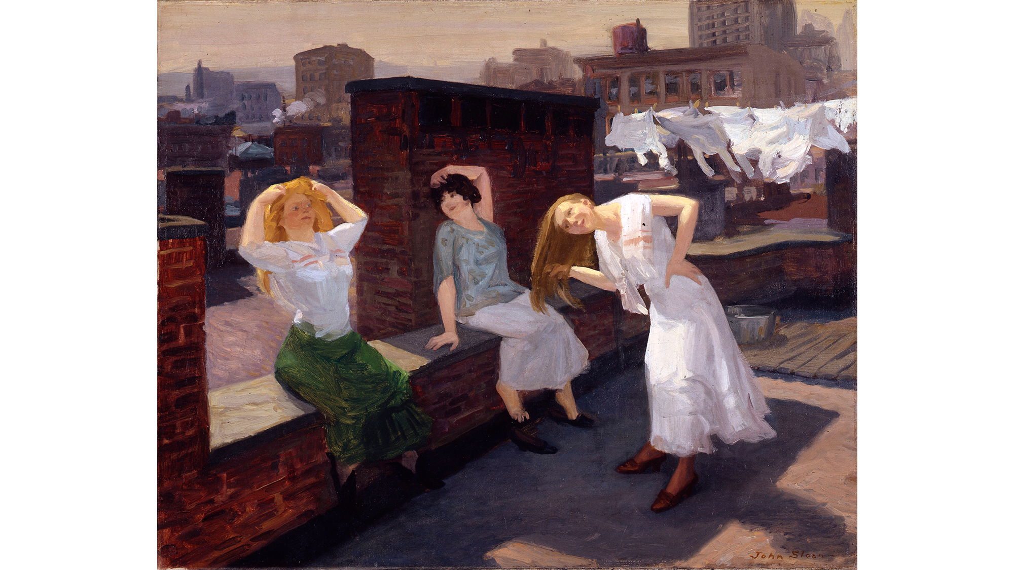 Sunday, Women Drying Their Hair (1912) by John Sloan.