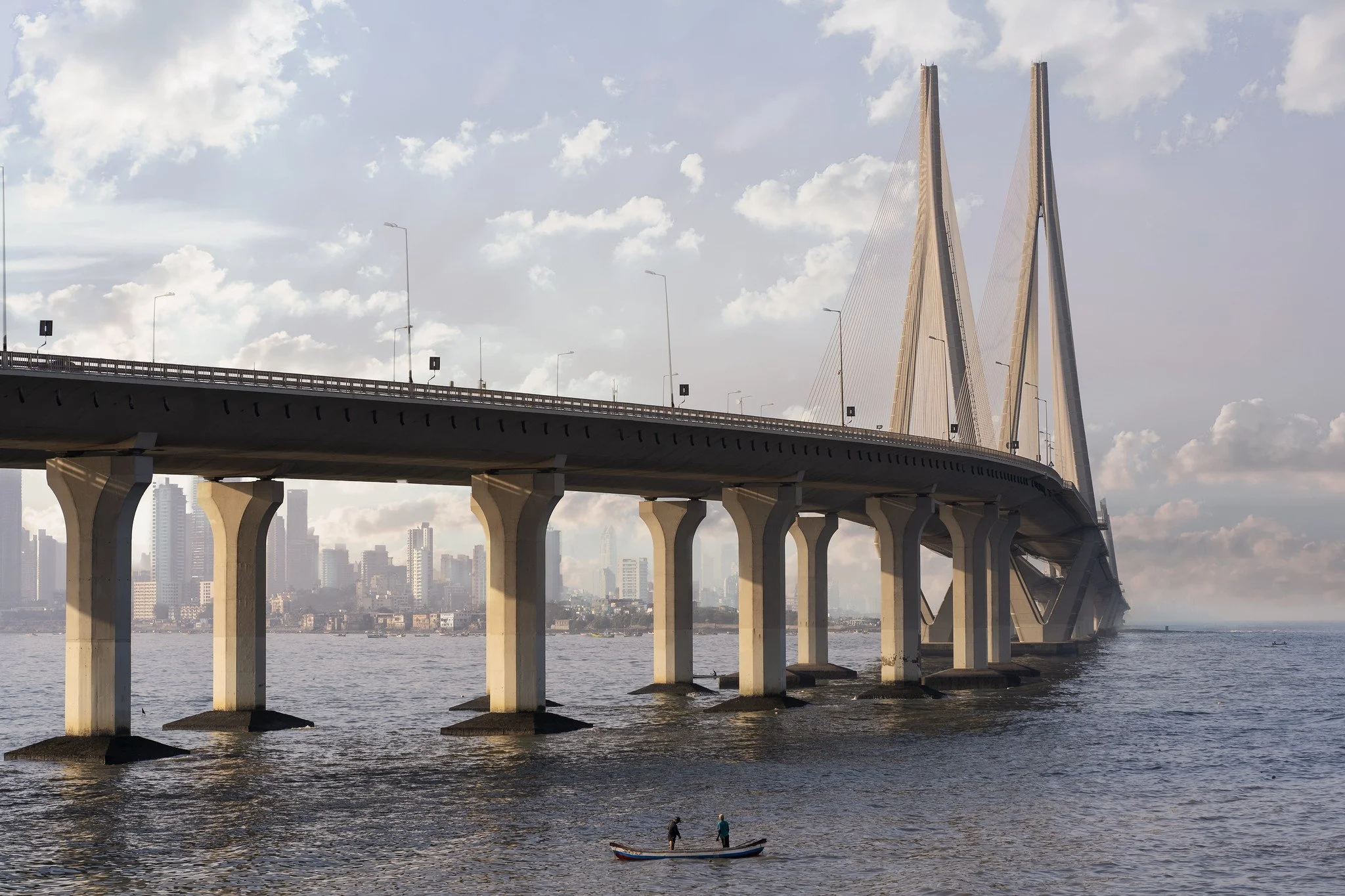 The Bandra-Worli Sea Link bridge in Mumbai.