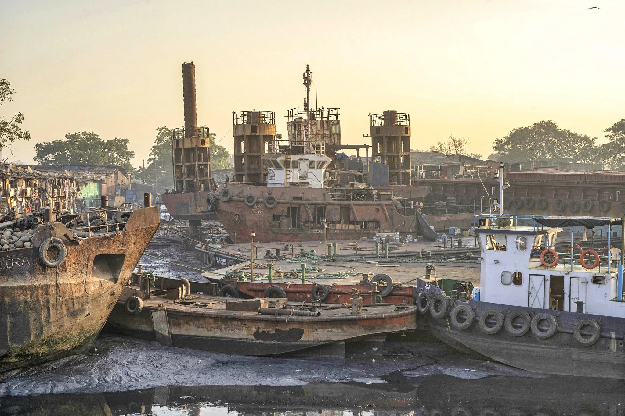 Darukhana shipbreaking yard in Mumbai.