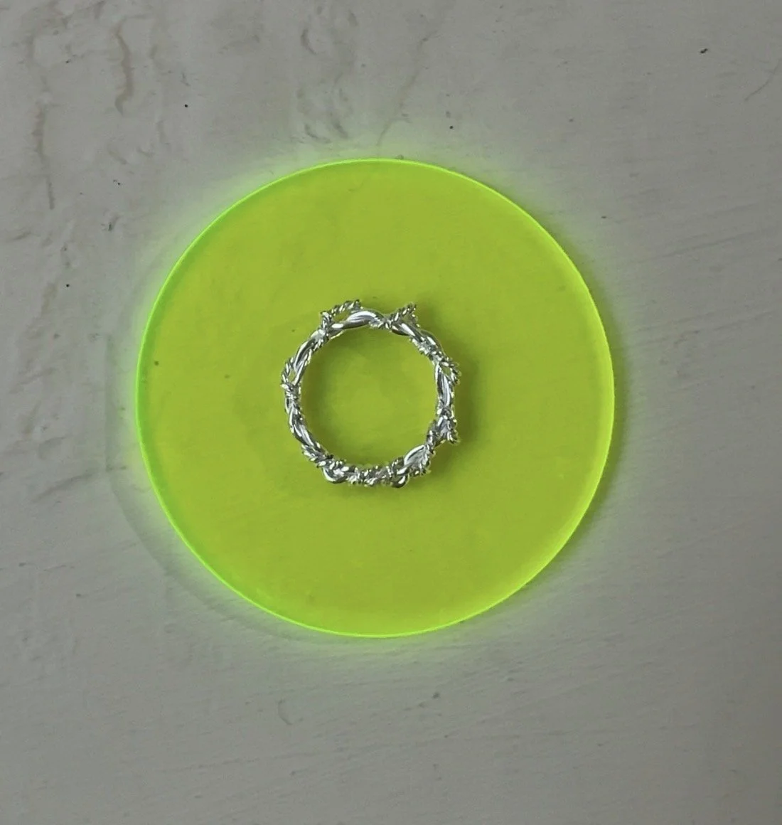 rope ring laid on acrylic