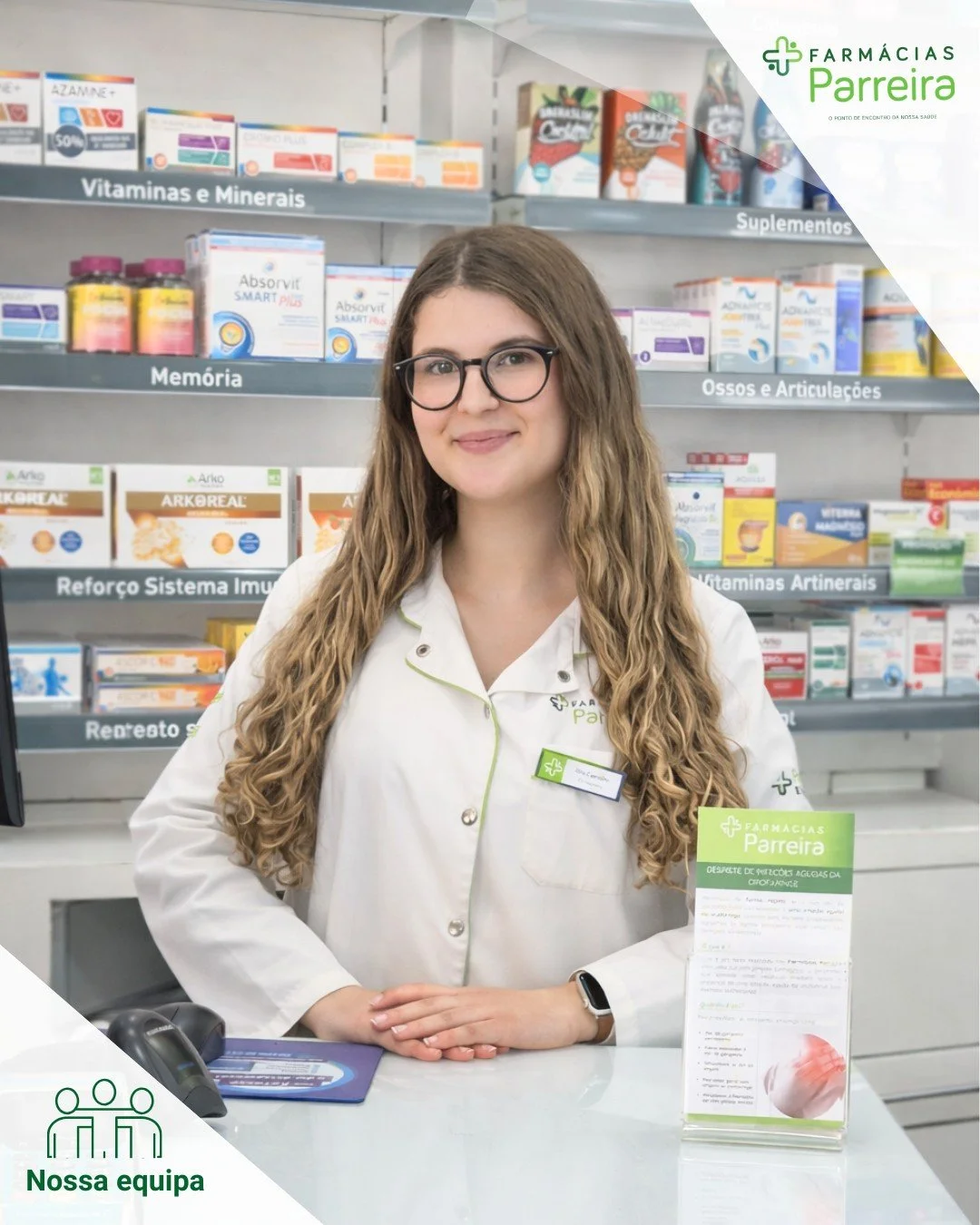 A Rita Carvalho &eacute; farmac&ecirc;utica na Parreira Verderena desde 2021. 

Reconhecida pela sua dedica&ccedil;&atilde;o, simpatia e profissionalismo, destaca-se pelo cuidado genu&iacute;no com cada pessoa que atende. Sempre dispon&iacute;vel, pr