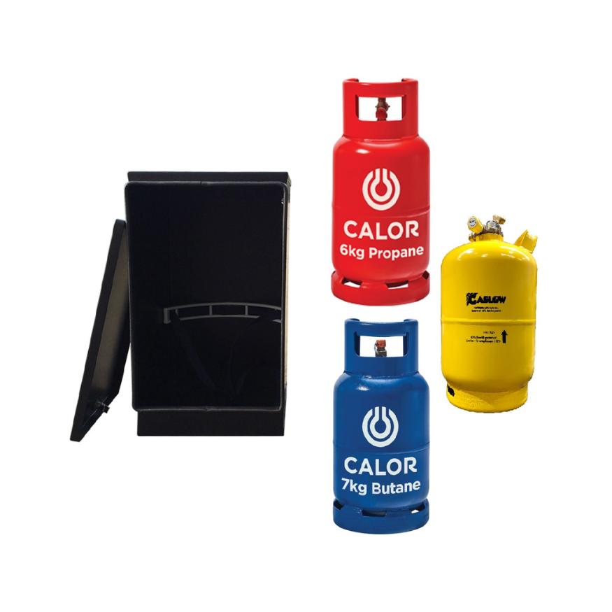 Gaslow 2.7kg 3.9kg & 4.5kg Single Cylinder Gas Locker with Drop vent & Cradle