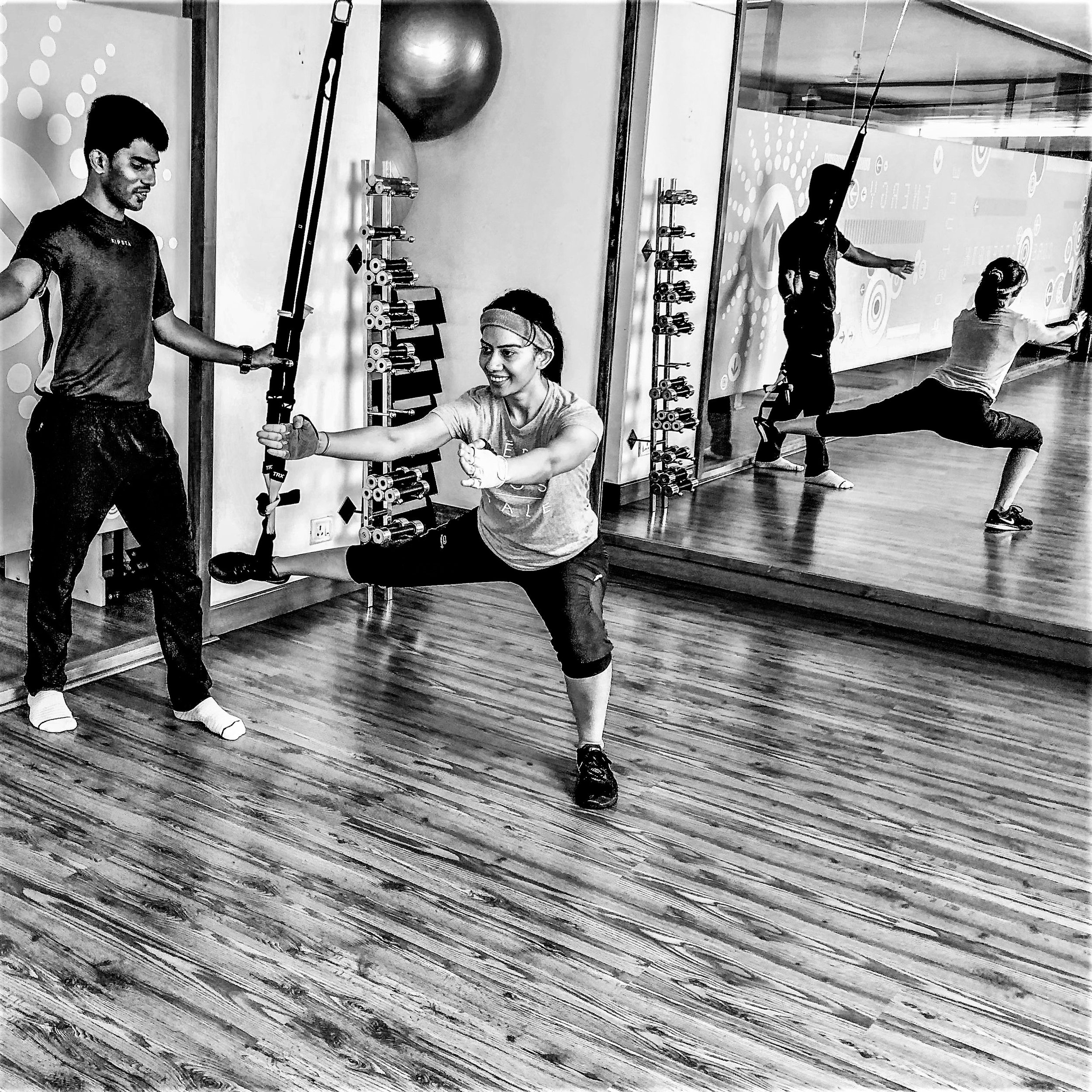 One-on-one TRX training with a Zone Pilates instructor