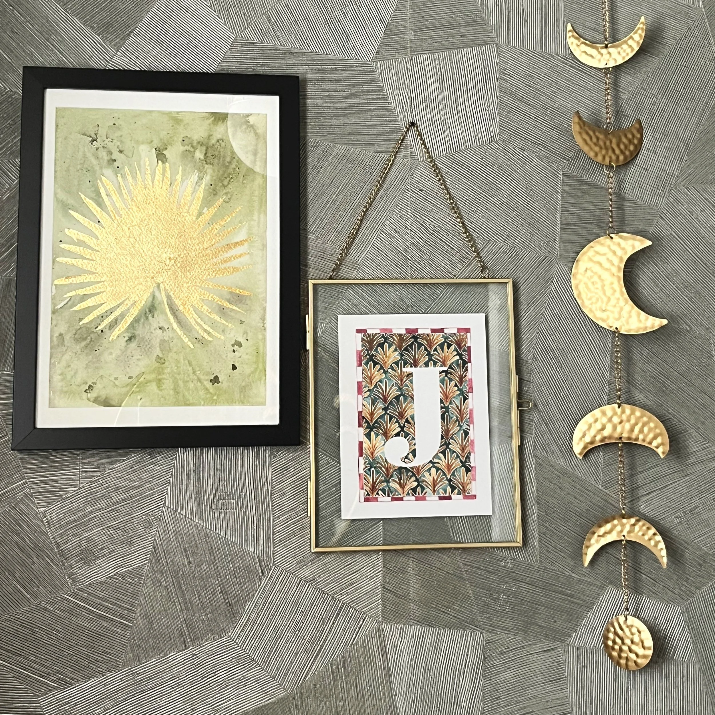 A5 watercolor alphabet print J on FSC paper. Joyful, vintage-style art for home or office.