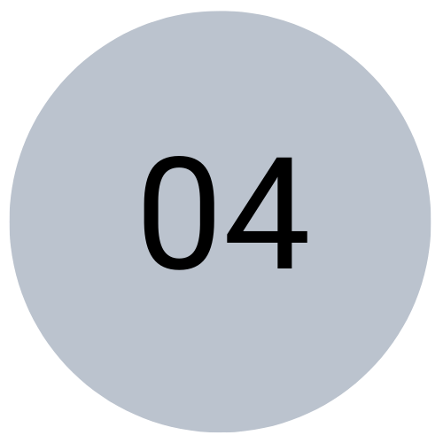 Gray circle with number 04 in the center.
