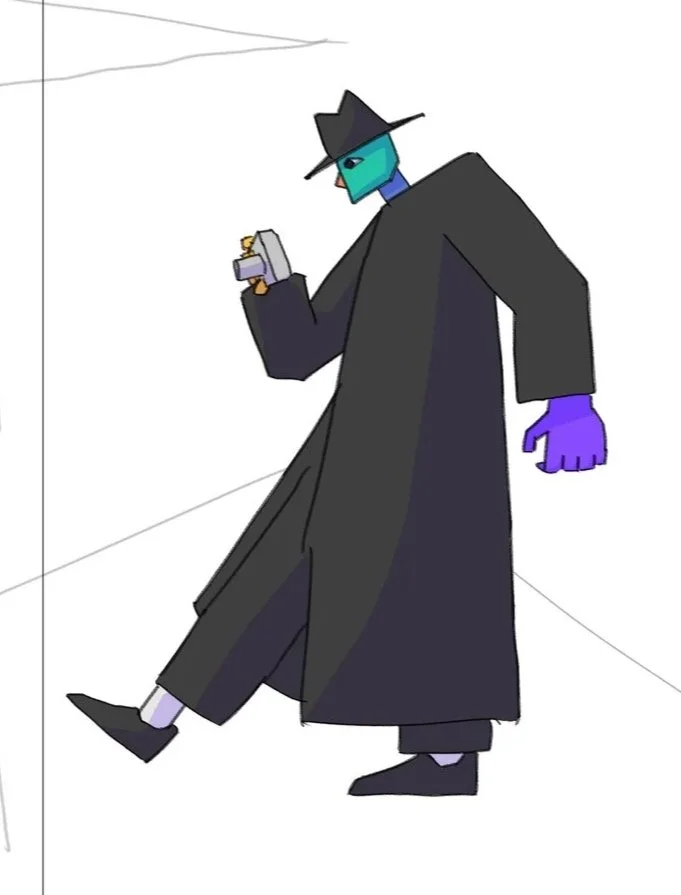 Character design with cubism for FlipaClip client animation.
