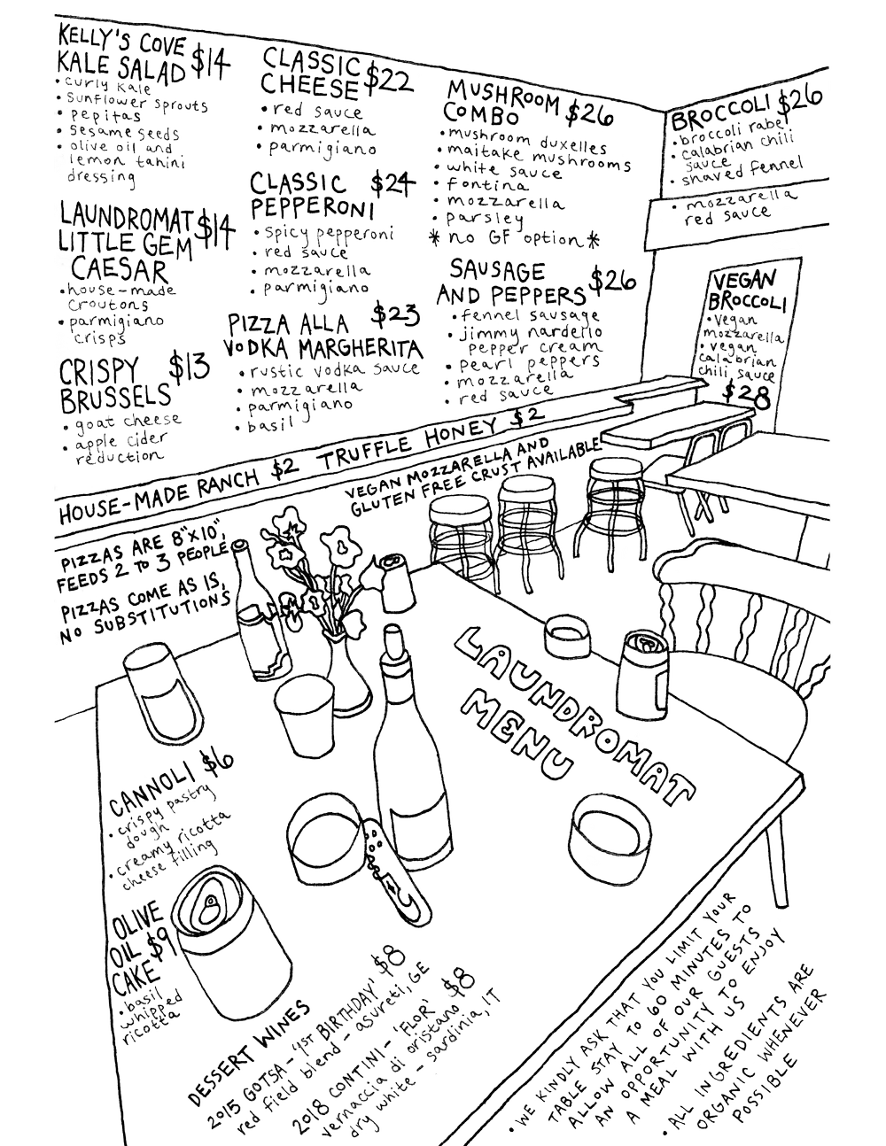 Dinner Menu — The Laundromat SF