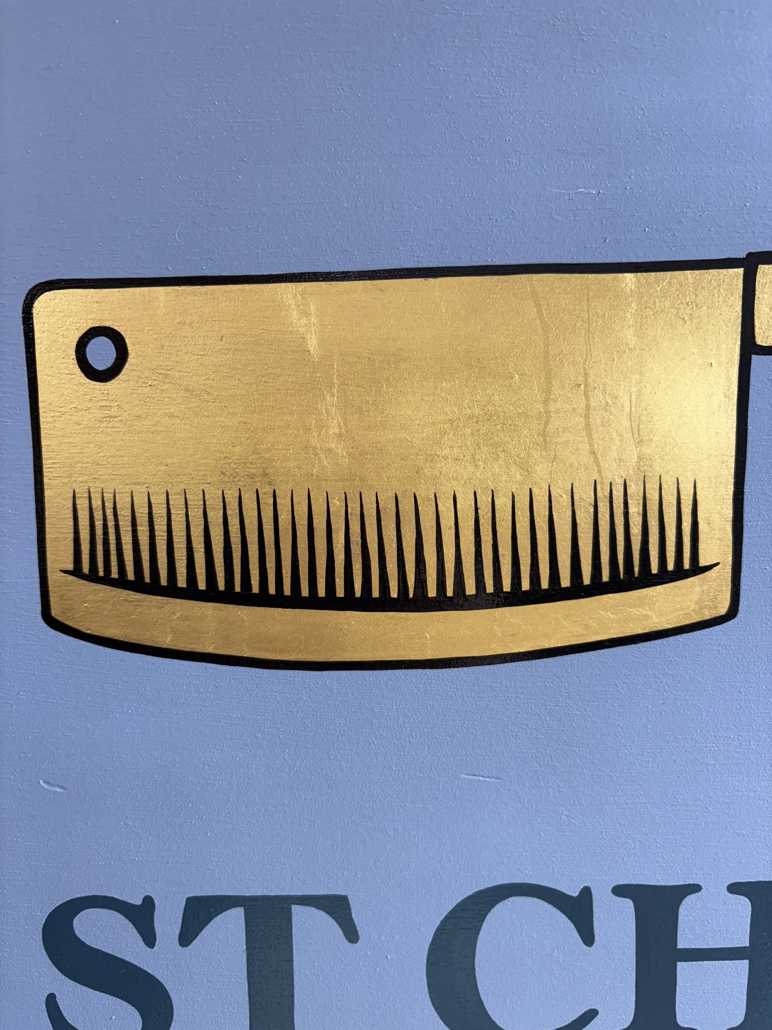 Handpainted & Gilded Shop Sign
 Mills & Sons & Daughter, Southwold Suffolk, UK 