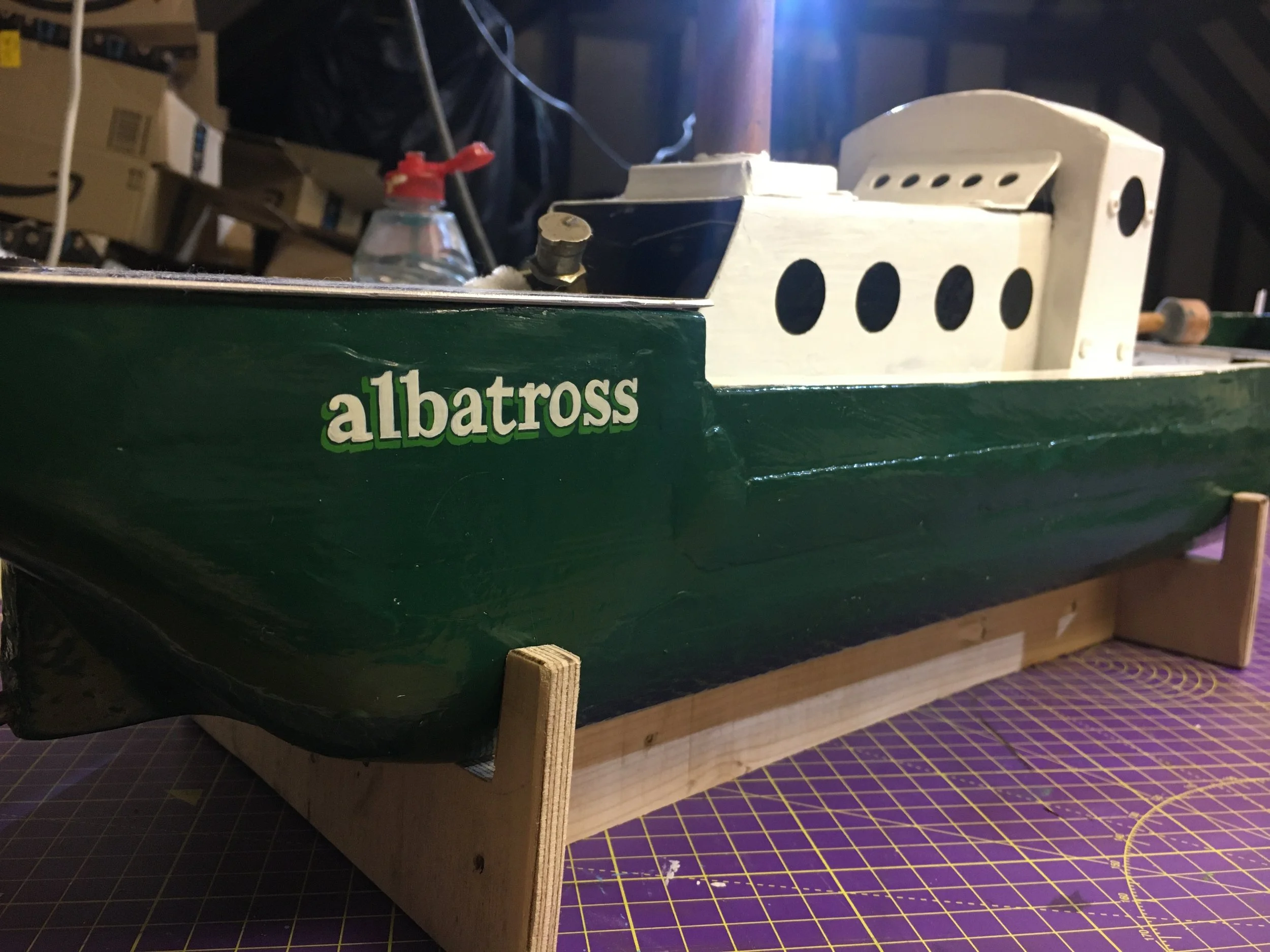 Handpainted miniture boat name
 Suffolk, UK 