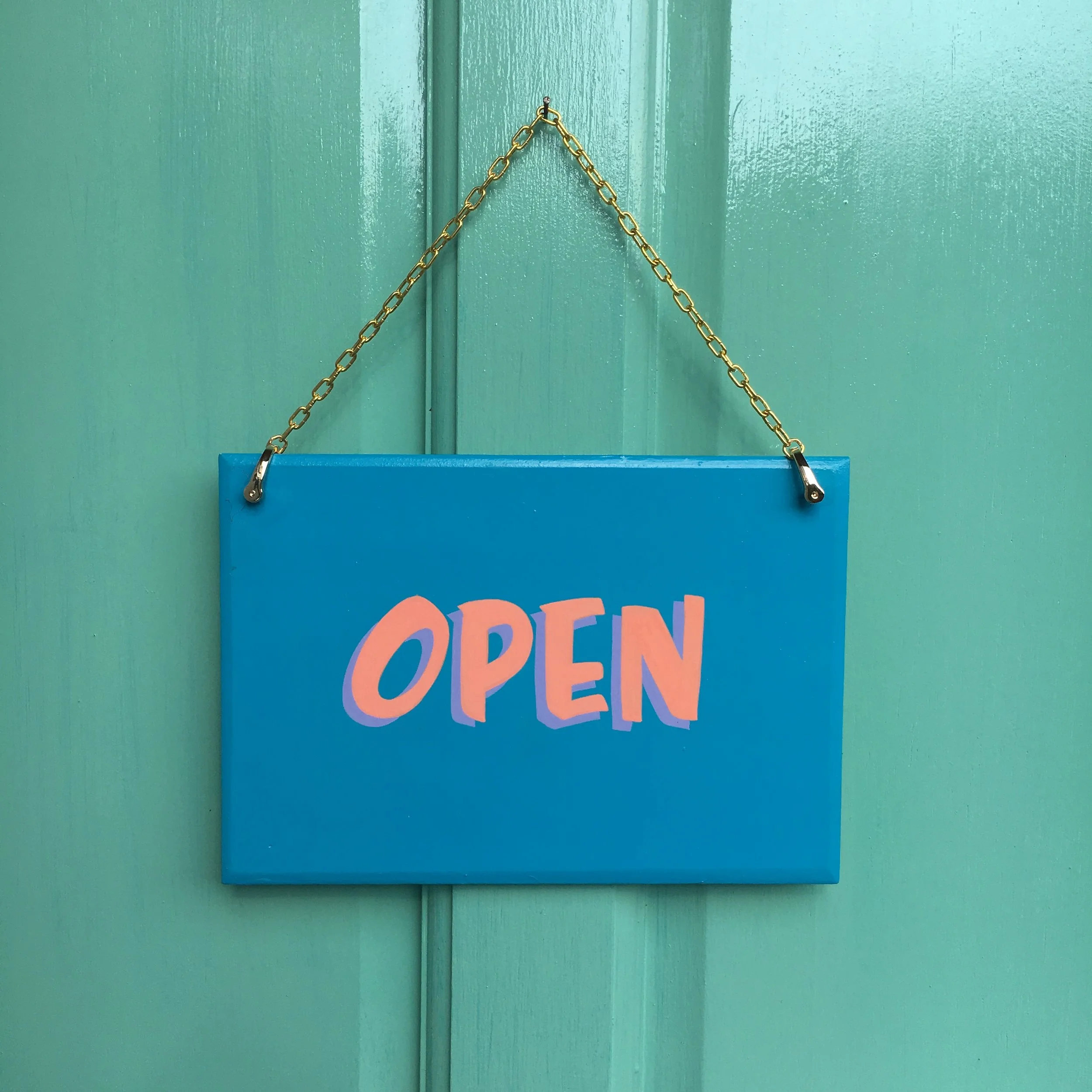 Handpainted Open Sign
 London, UK 