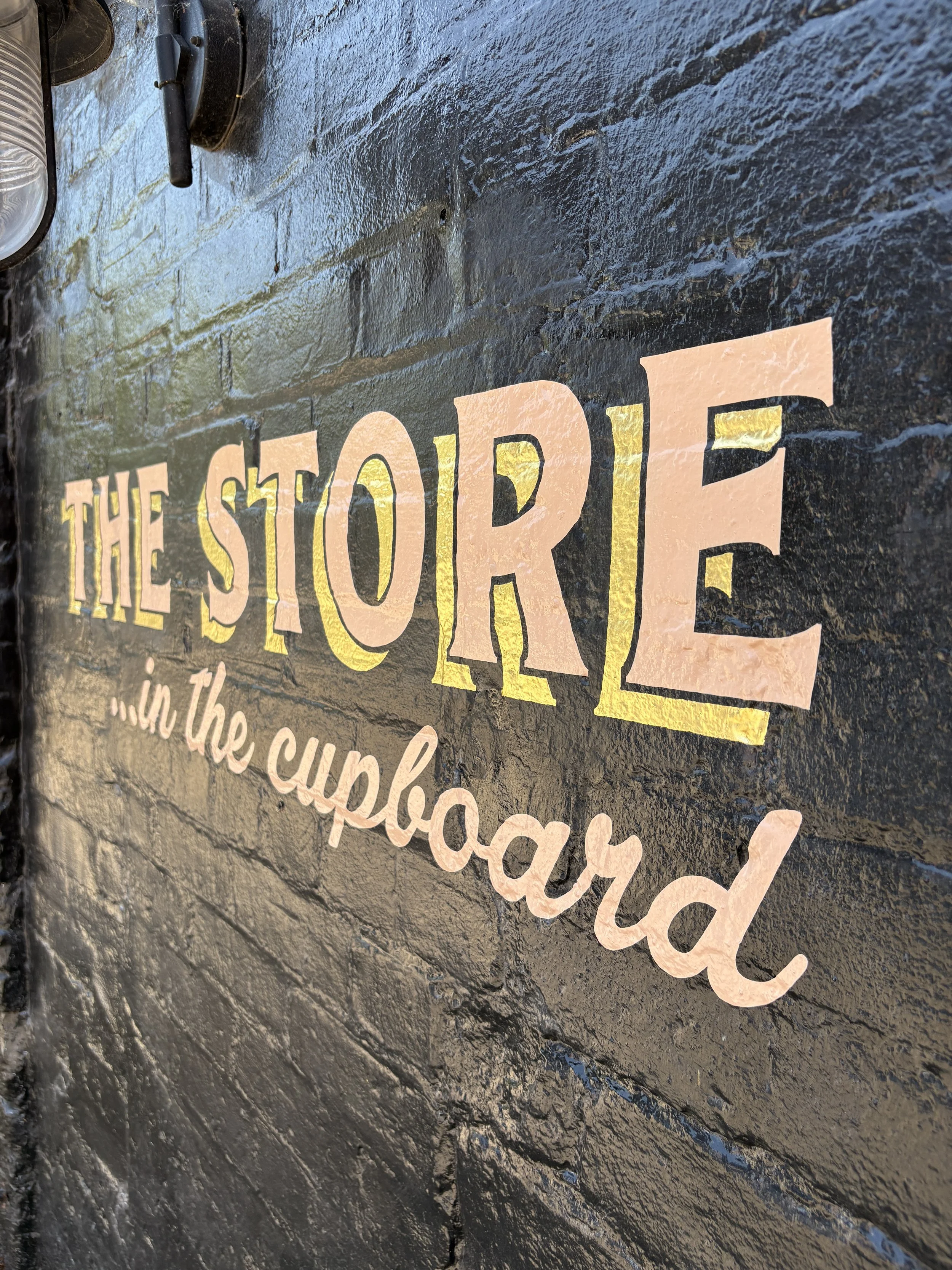 Hand gilded shop fascia
 The Store, Saxmundham, Suffolk, UK 