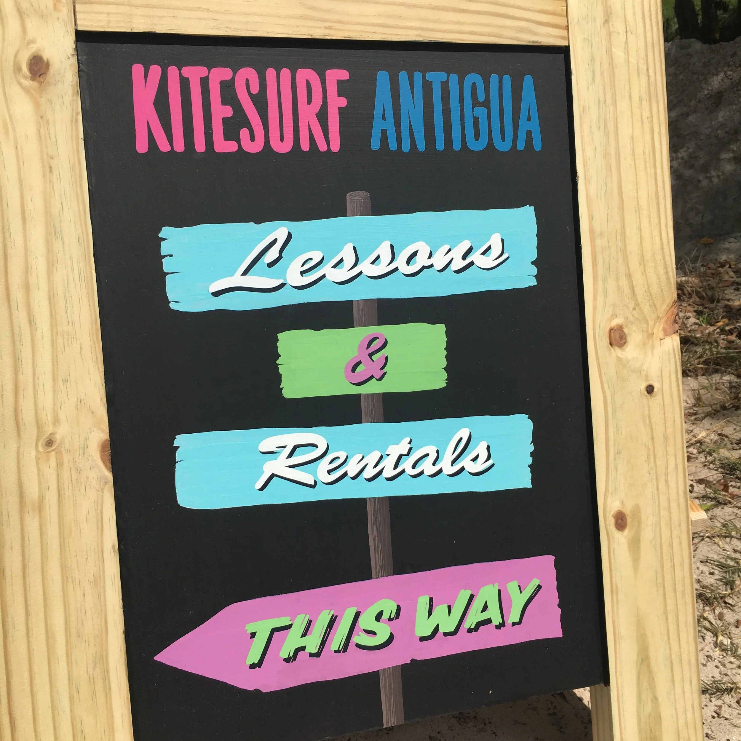 Handpainted Aboard
 Jabberwock Beach, Antigua, W.I. 