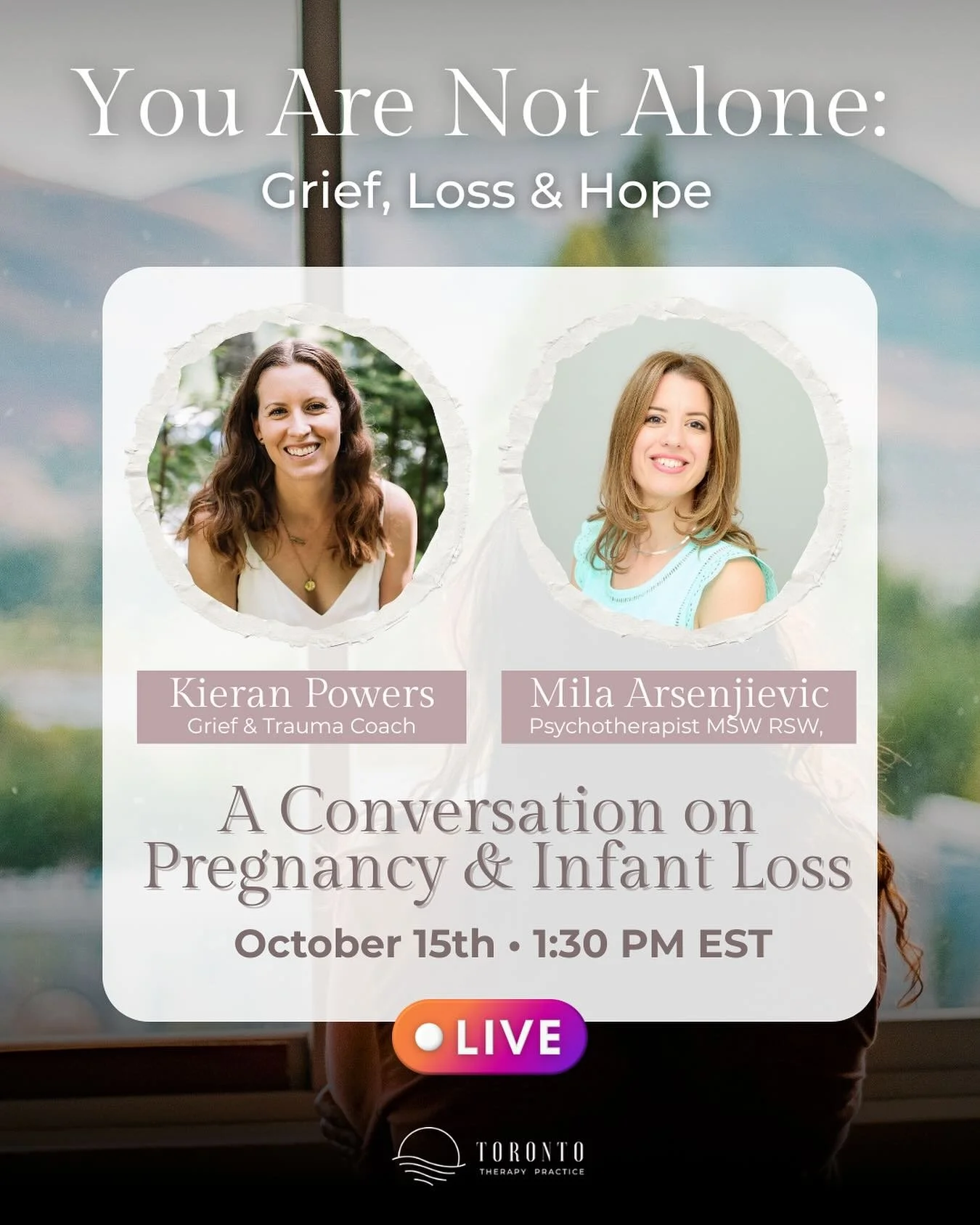 October 15th is Pregnancy and Infant Loss Awareness Day—a time to honour the families who carry this grief and break the silence around loss.
Join me and Kieran Powers, grief and trauma coach, for a heartfelt conversation about navigating loss,