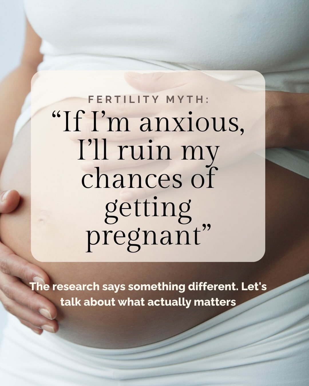 One of the biggest myths in the fertility world: that anxiety can &quot;ruin&quot; your chances of getting pregnant.
People hear: &quot;Just relax!&quot; &quot;Your stress is the problem!&quot; &quot;Stay positive or you'll sabotage yourself!&quot;


