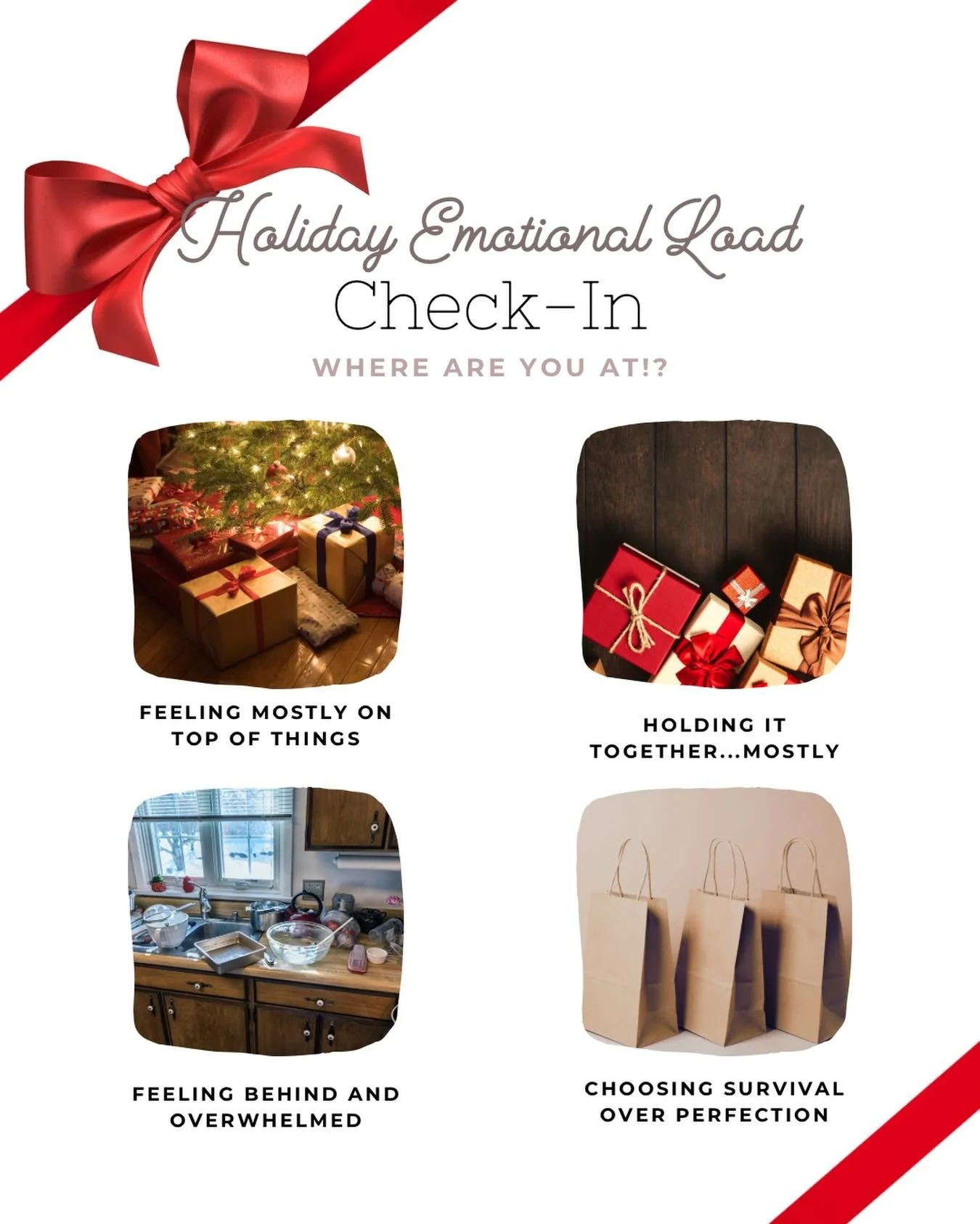 The holidays aren&rsquo;t just lights and music.

They&rsquo;re routines disrupted, emotions running high, old dynamics resurfacing, and pressure to &ldquo;make it magical.&rdquo;

So if you&rsquo;re dancing to Jingle Bell Rock one moment and feeling