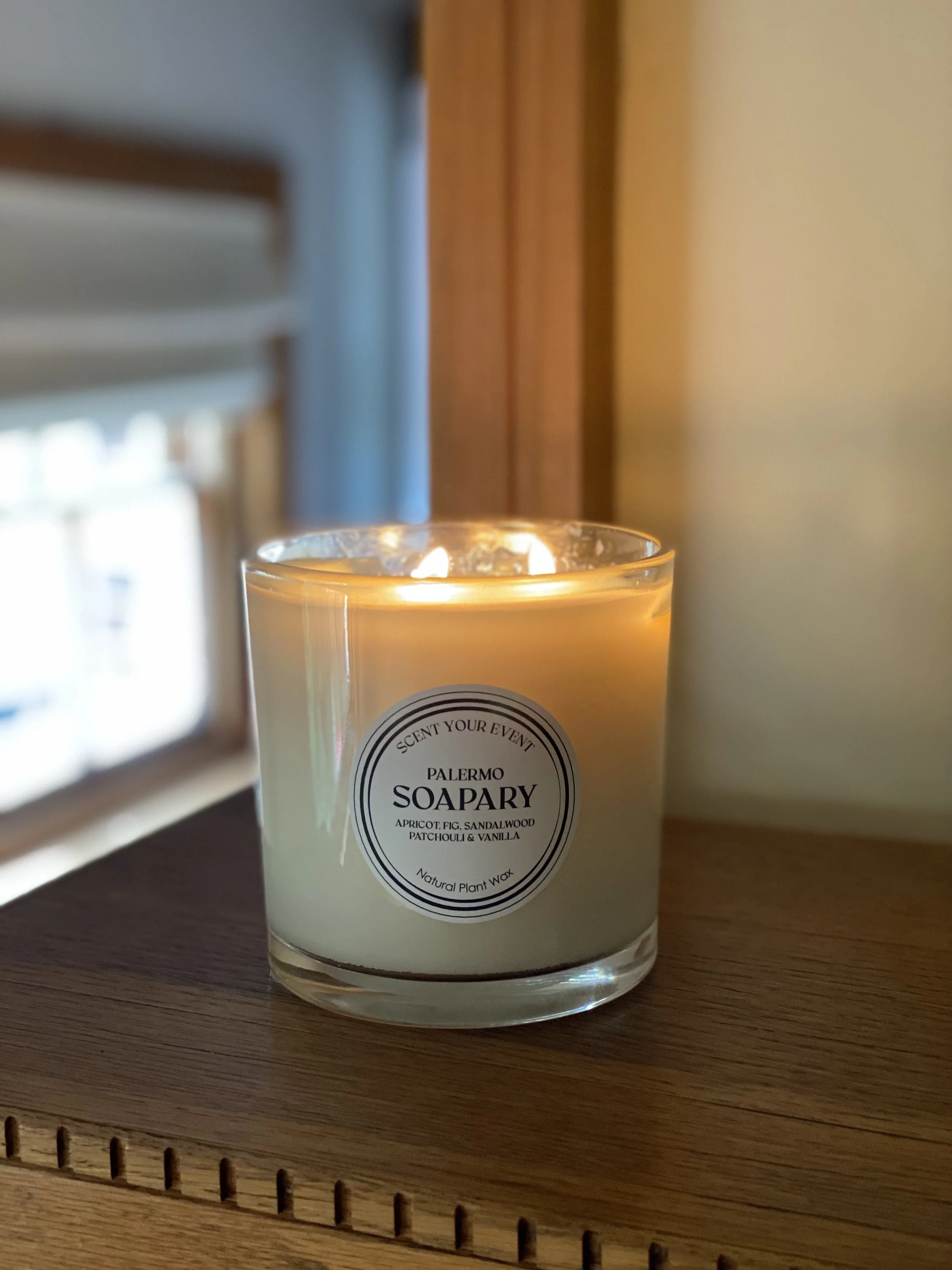 lit Palermo candle