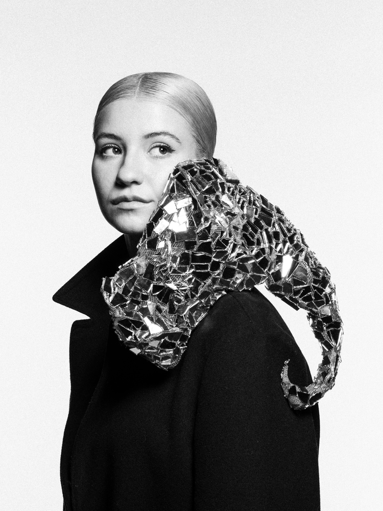 “The Companion” concept for Schiaparelli. Created with discarded porch screening and glass.