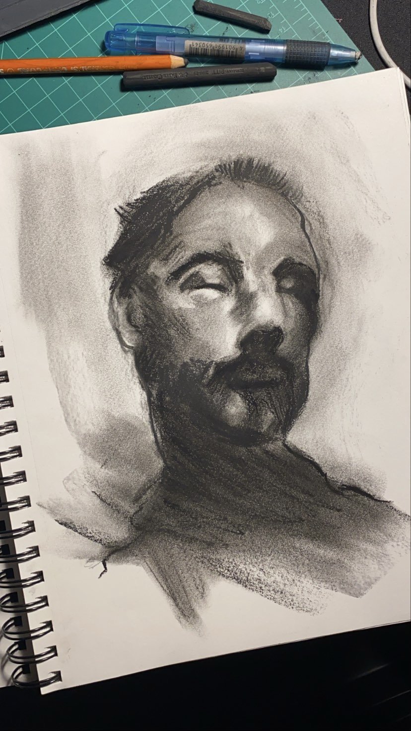 Live Portrait Sketch
Charcoal on Paper (8x11in)