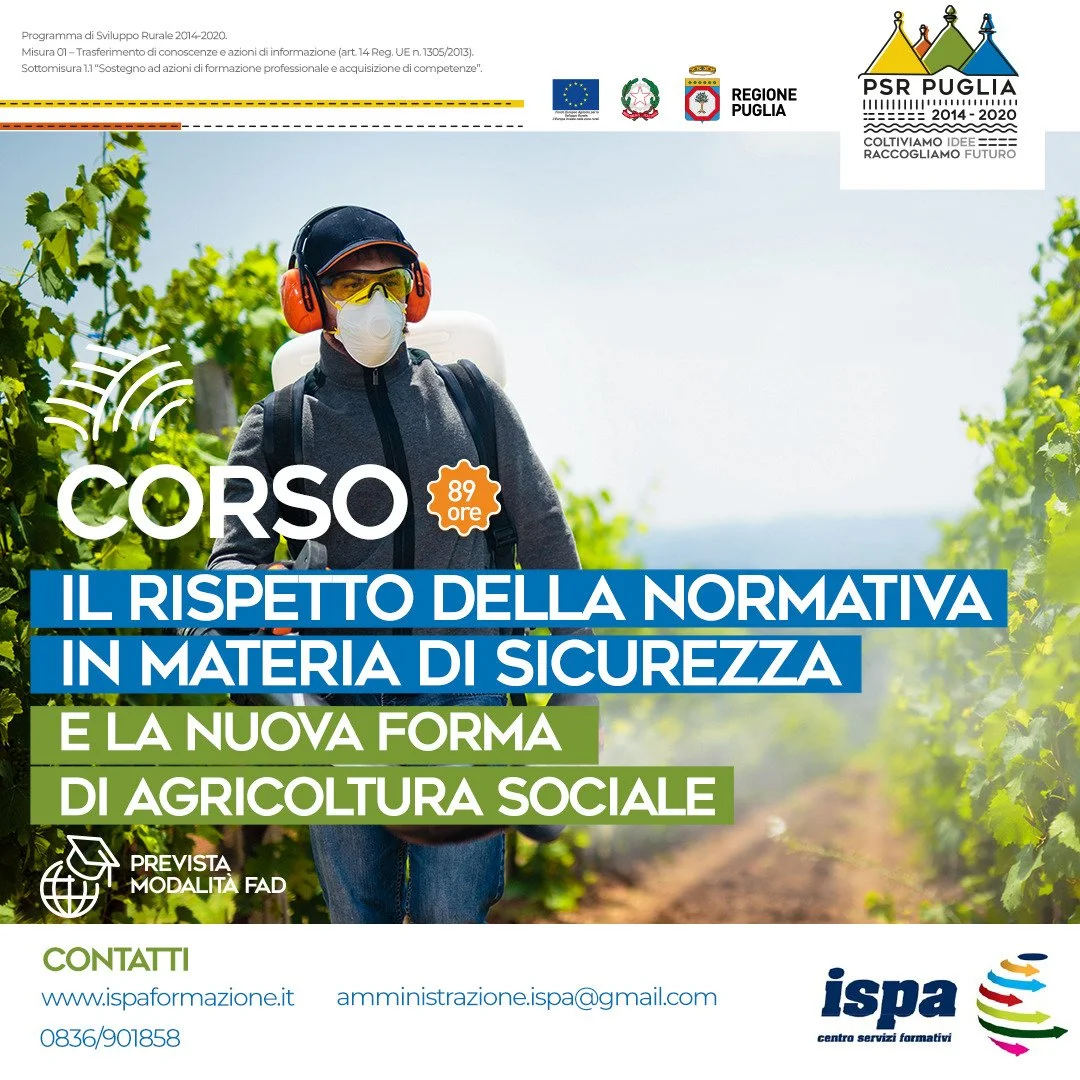 Corso: “Formazione professionale per aziende agricole e giovani imprenditori agricoli”