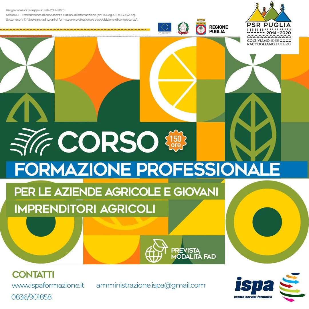 Corso: “Formazione professionale per aziende agricole e giovani imprenditori agricoli”