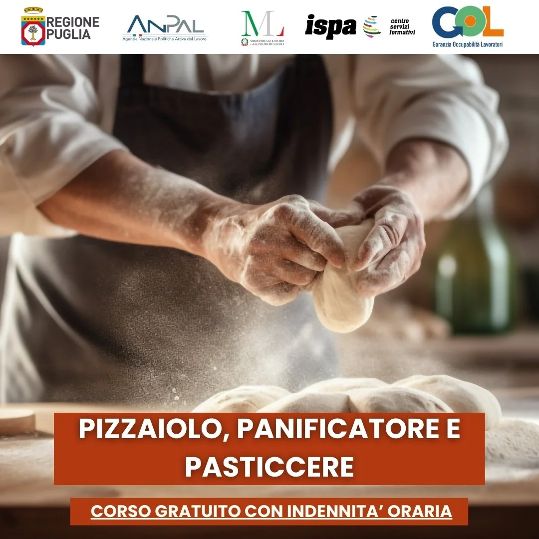 CORSO IN PARTENZA: GOL - Pizzaiolo, Panificatore e Pasticcere 
