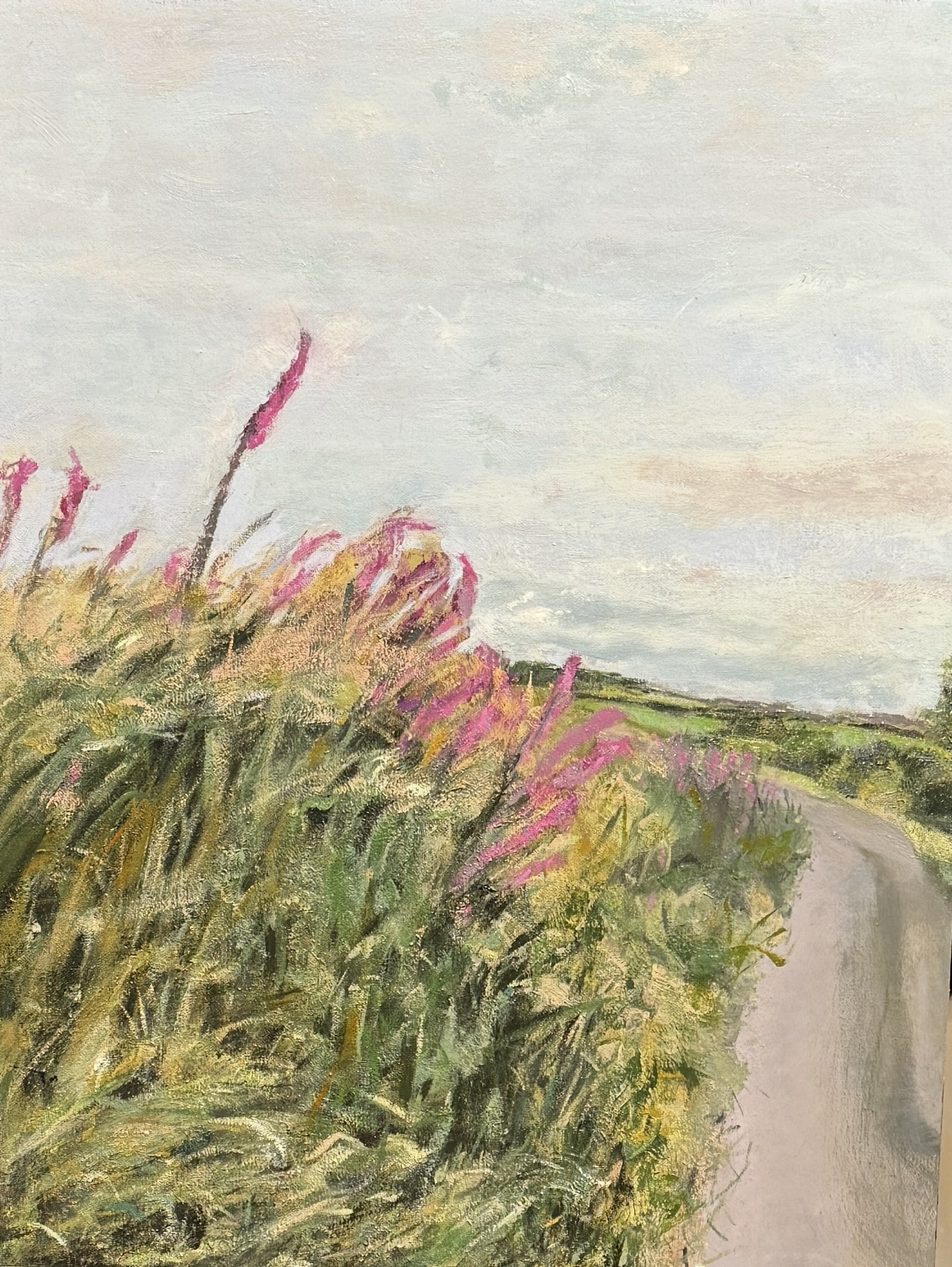 Larkspur Curve
Oil on Canvas 14x18 $490