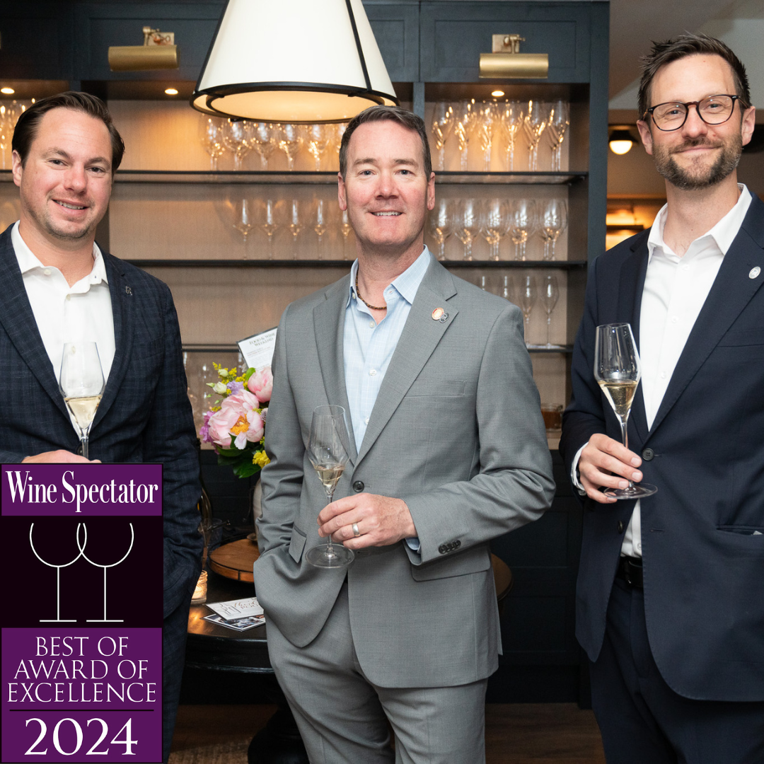 Second Year in a Row: Wine Spectator Best of Award of Excellence!