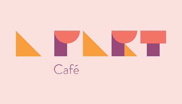 A Part Café, Middle Eastern Fusion Food Restaurant in Roseville, CA. Logo design.