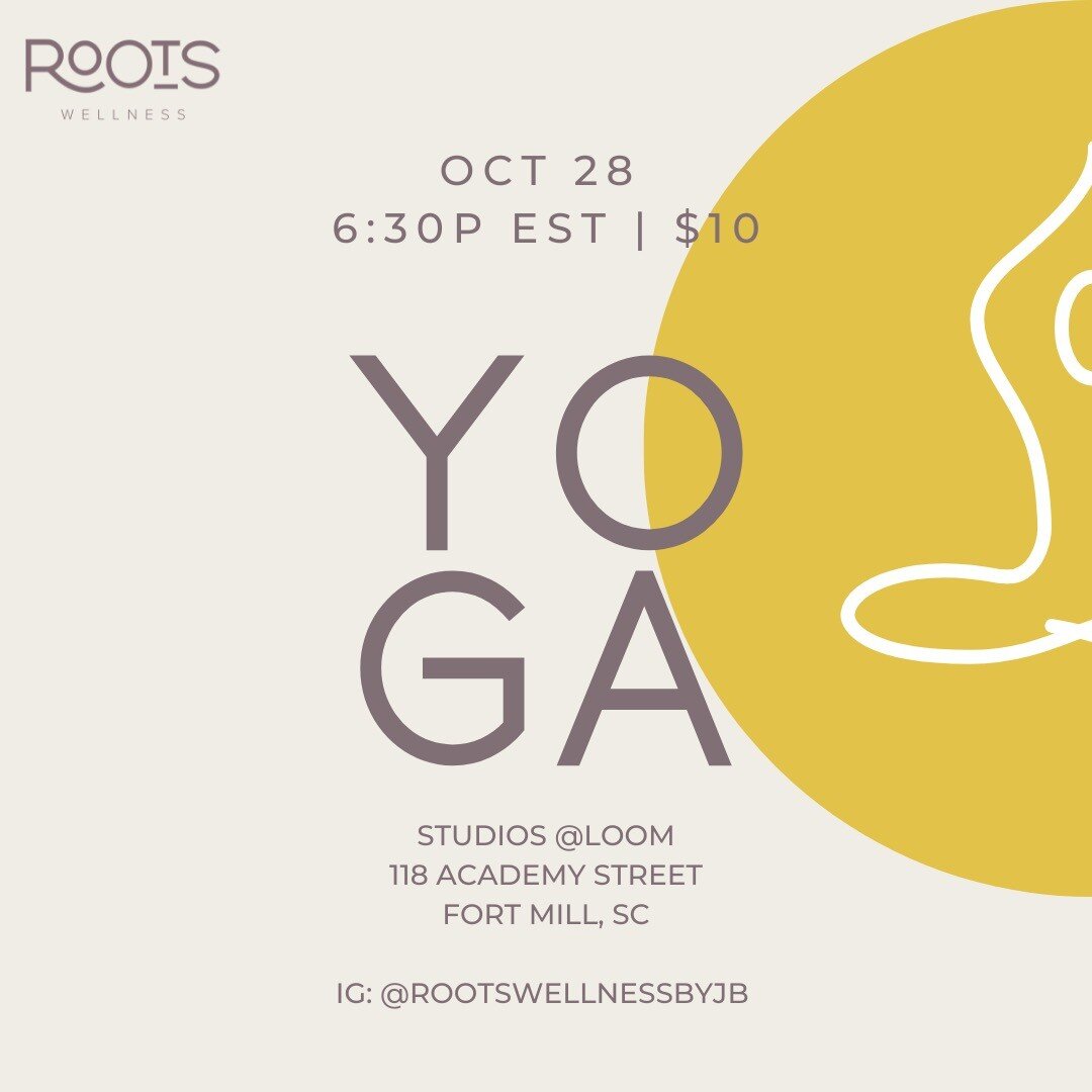 New Location. New Offerings. New Vibe
~
Wind down with me each Thursday to enjoy a gentle yoga practice. 

Look out for the new Roots Wellness by JB website - COMING SOON!
DM with any questions!

#yogalife #yoga #namaste #onlineyoga #yogalove #yogajo