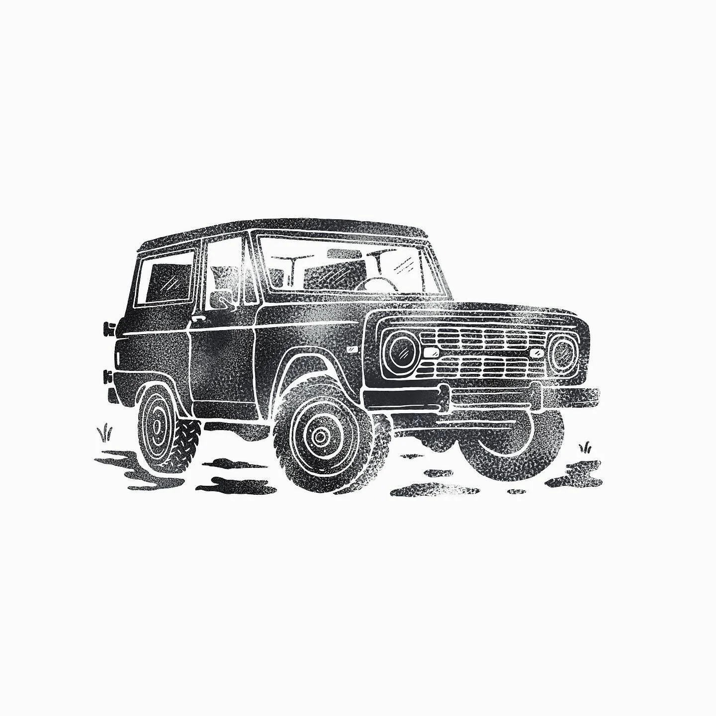 Bronco illustration!  Did this one up last year, one of my favorites from 25. Looking forward to more graphics and illustrations this year 🤙🏼 .
.
.
.
.
#drawing #doodle #draw #illustration #art