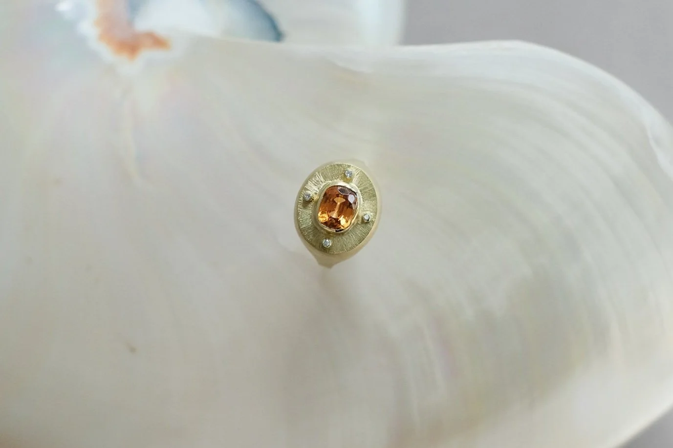 Renaissance Series Fanta Garnet Signet Ring by Belinda Chang