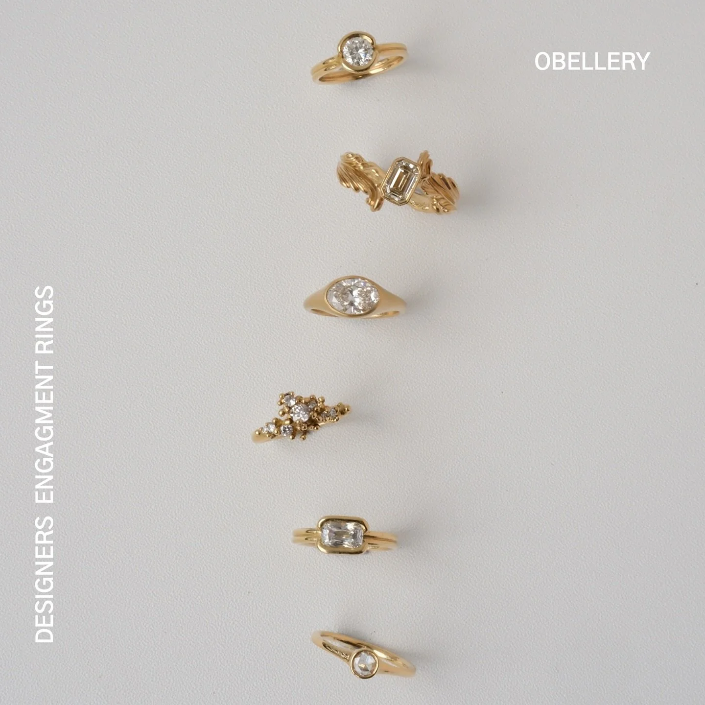 ✨Obellery 精選多位本地及海外設計師的訂婚戒指作品，風格各異，兼具工藝與個性。這些戒指有別於傳統求婚戒指，不以單一設計定義愛情，而是以創作回應每段獨特關係。

如果你在尋找一枚與眾不同、充滿藝術感與手工溫度的戒指，我們相信你會在這裡找到屬於你的一枚。

At Obellery, we curate a unique selection of designer engagement rings created by independent artists from Hong Kong an