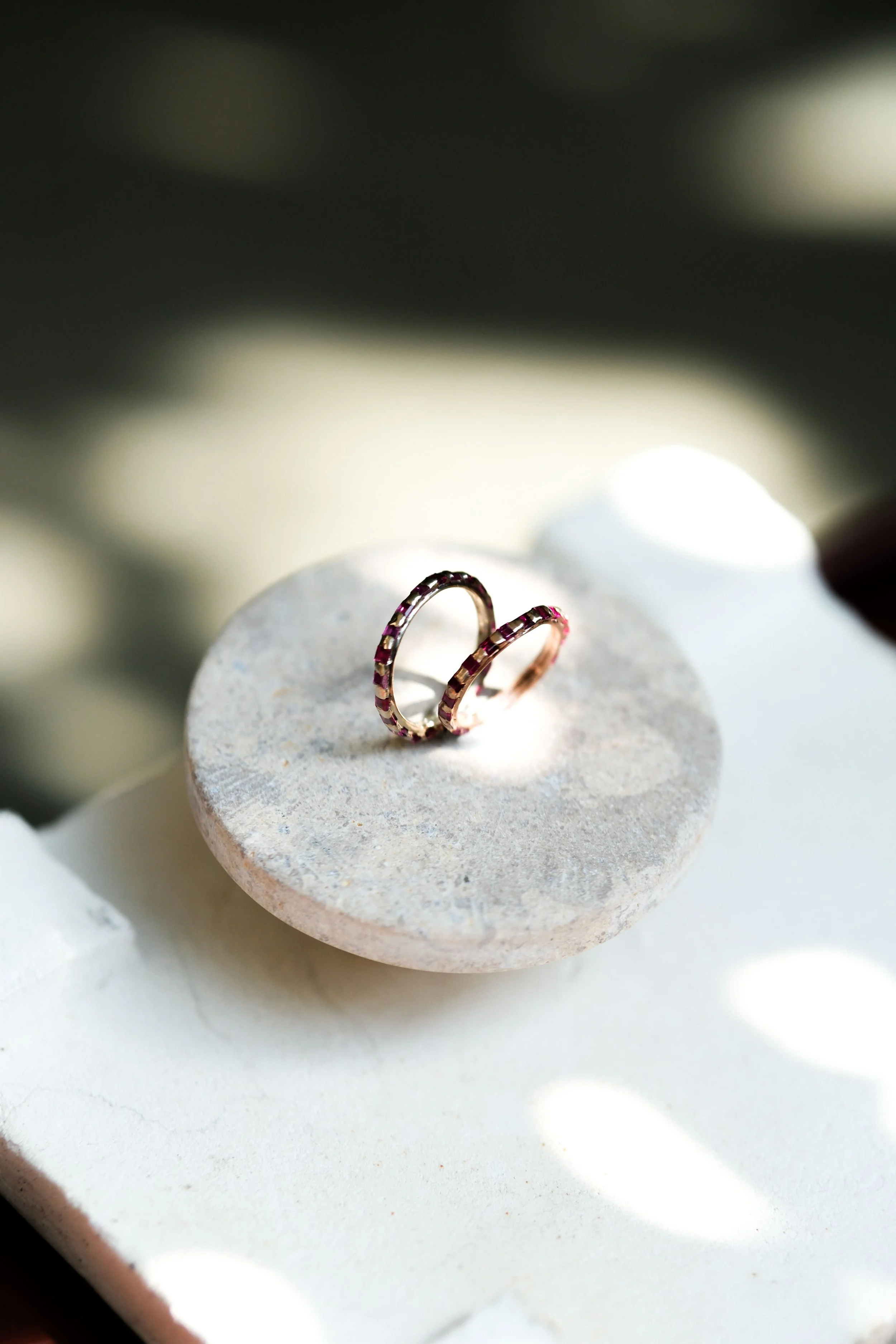 18K White & 18K Rose Gold Eternity Ruby Ring by Belinda Chang2.jpg