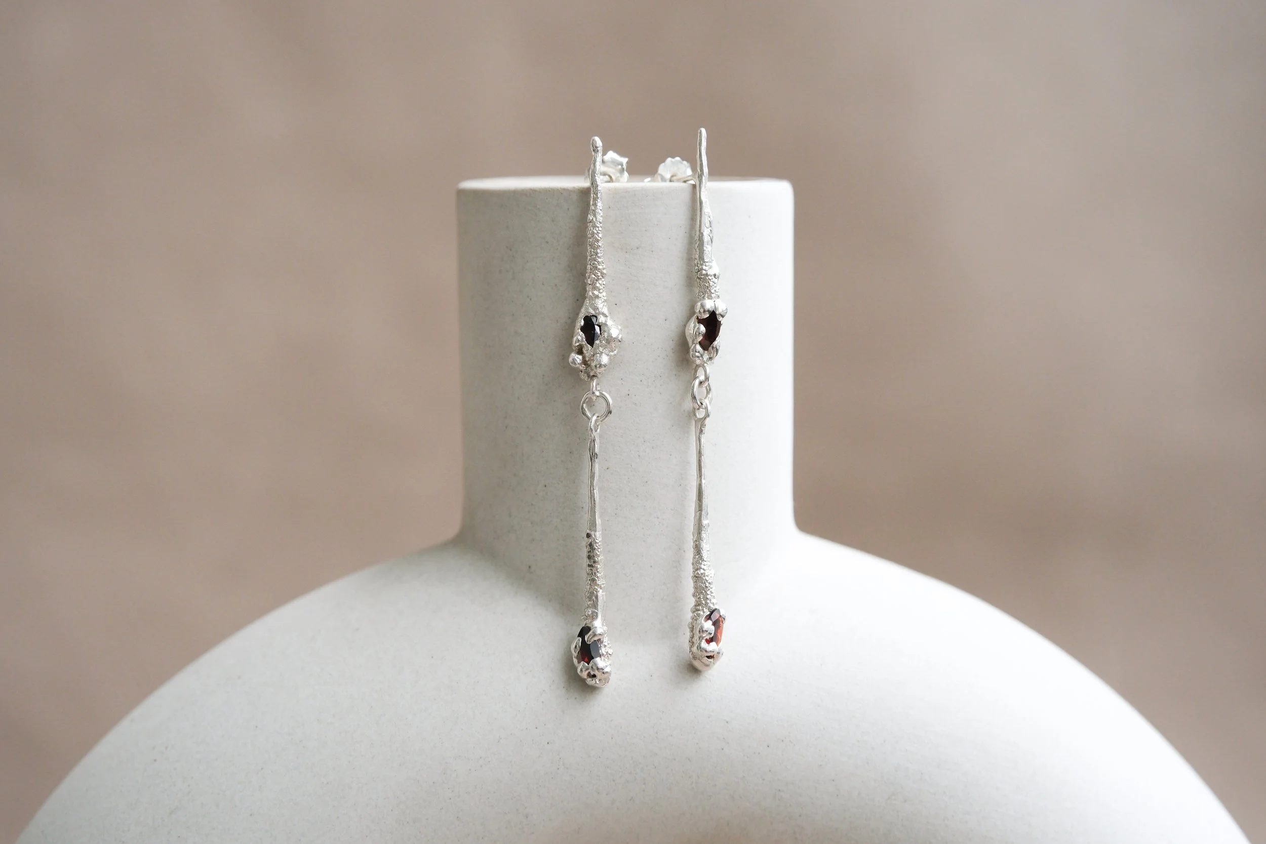 Double Drops Lava Earrings SS by Maria Ignacia Walker 02.jpg