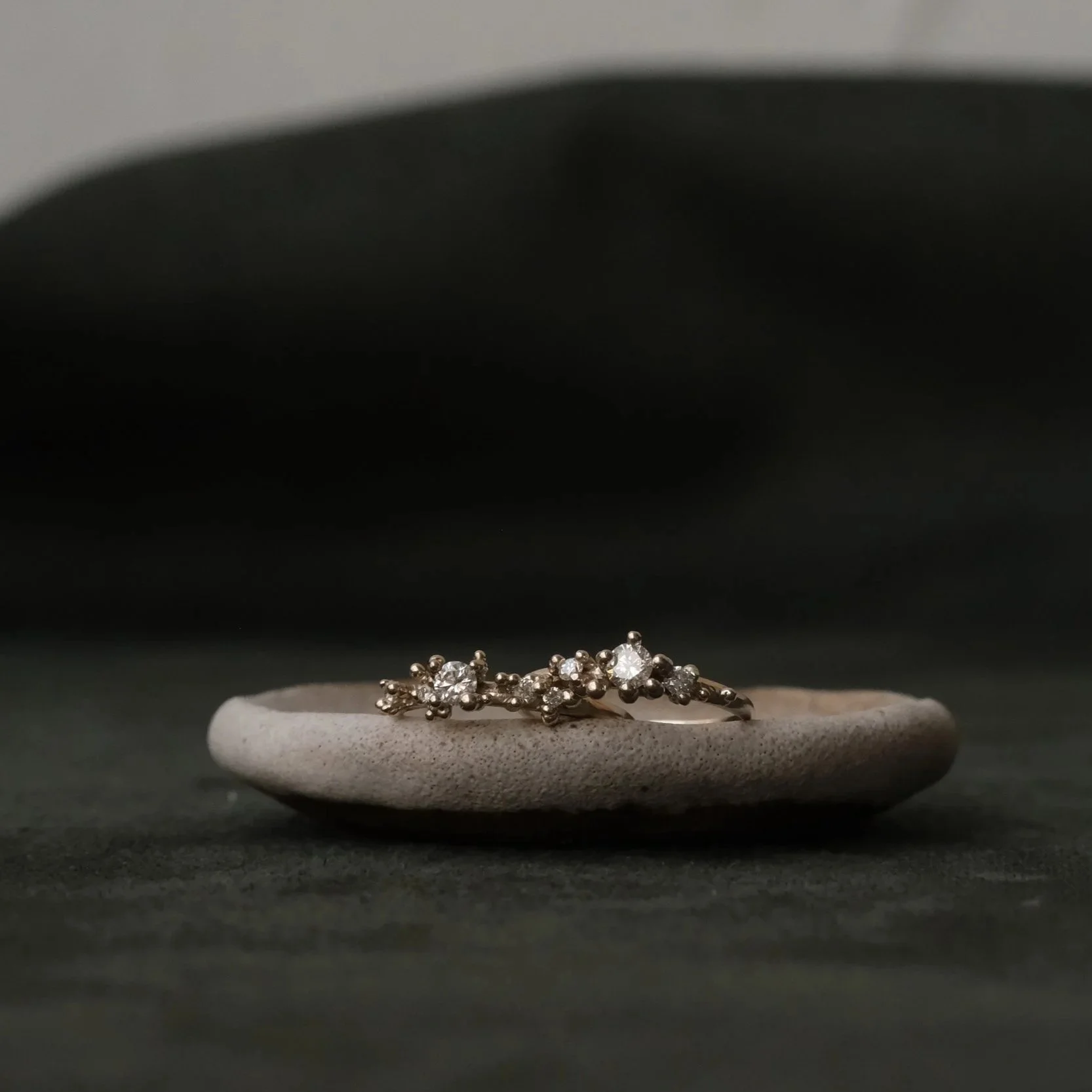 Petite Diamond Stardust Cluster Ring by Belinda Chang