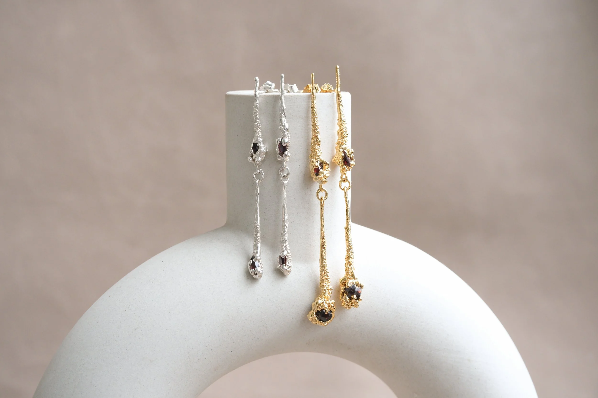 Double Drops Lava Earrings by Maria Ignacia Walker 01.jpg