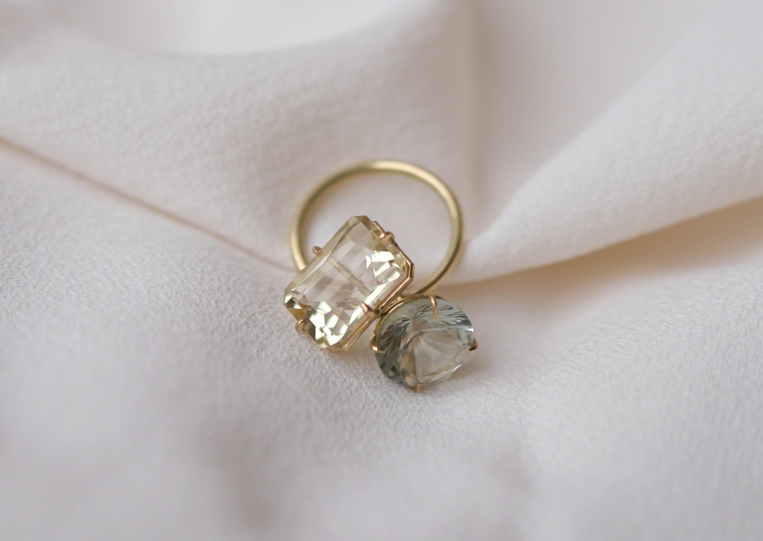 Citrine and Green Amythest Pirouette Ring by Belinda Chang 07.jpg