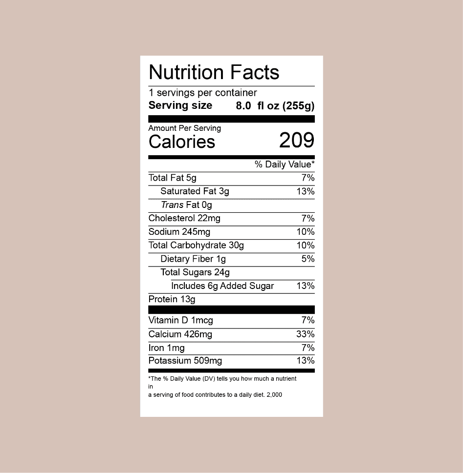 Cayenne Tamarind Lassi Nutrition Facts