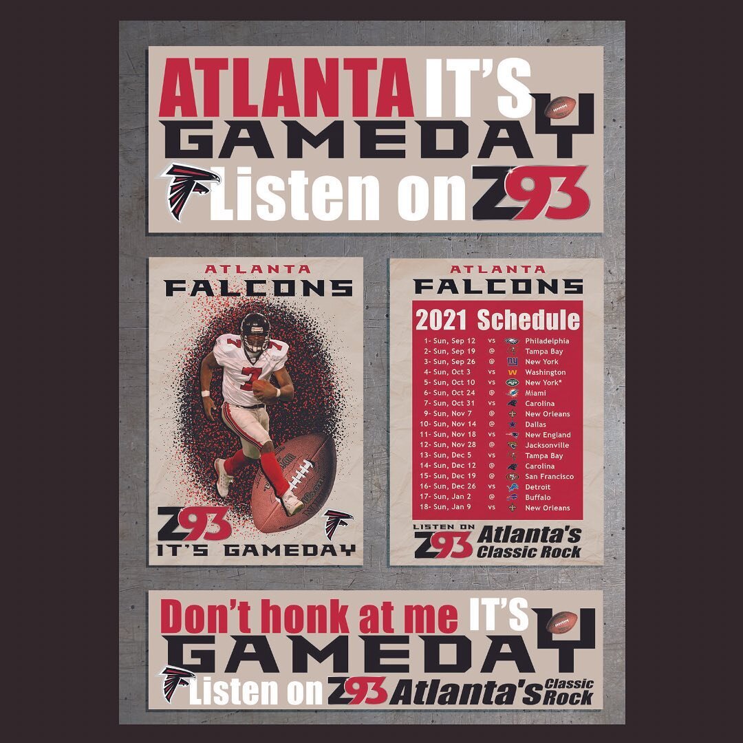 I&rsquo;m not a big falcons fan but here&rsquo;s a billboard, flyer and bumper sticker design I did!