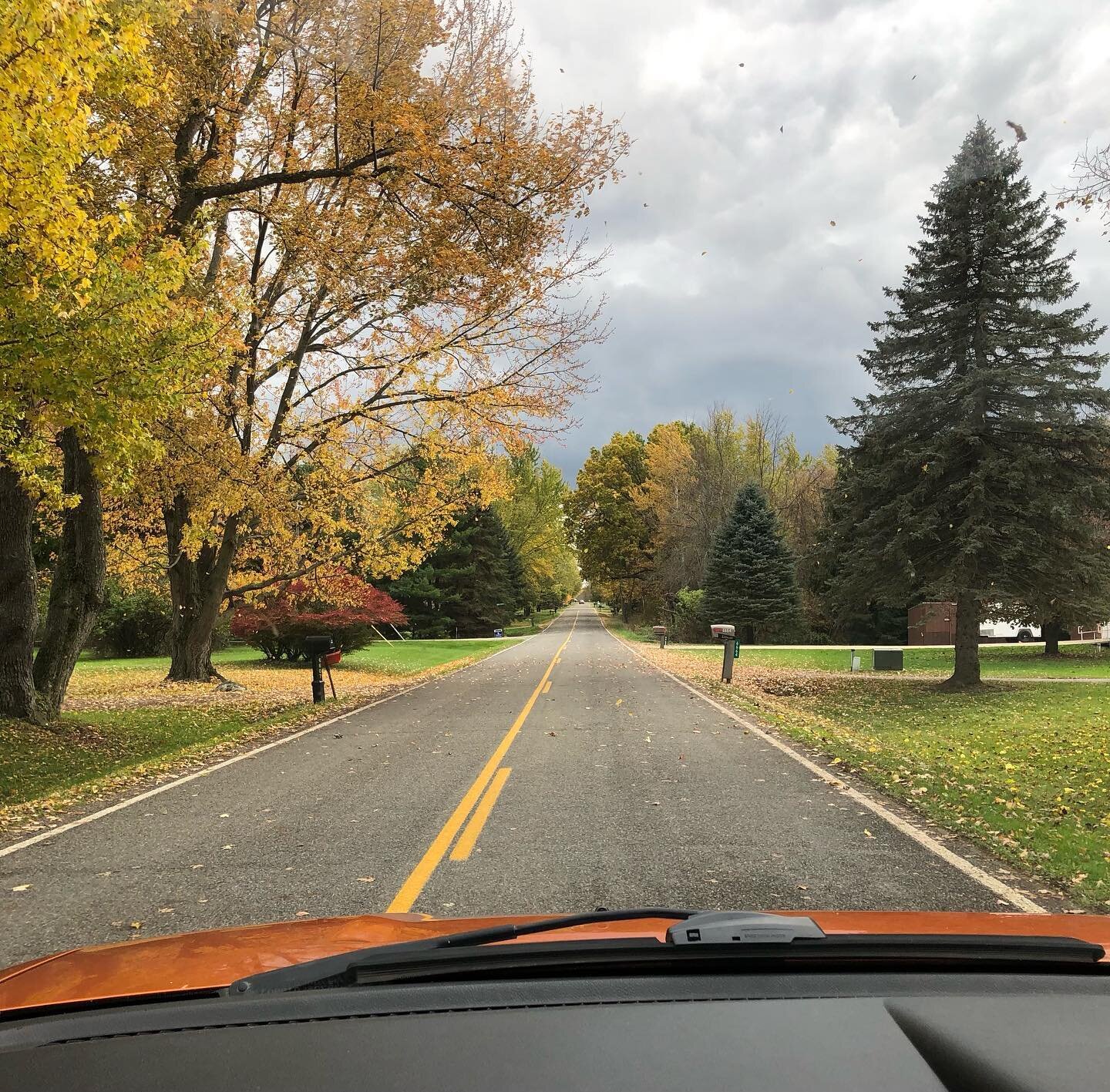 Delaney Road 🤩🍁🍂

This is the road I grew up on in Michigan. Many bike rides, roller skating, skateboarding, &amp; motorcycle adventures happened on this pavement. Not to mention a few scraped knees &amp; elbows along the way. 😏

I&rsquo;m back h