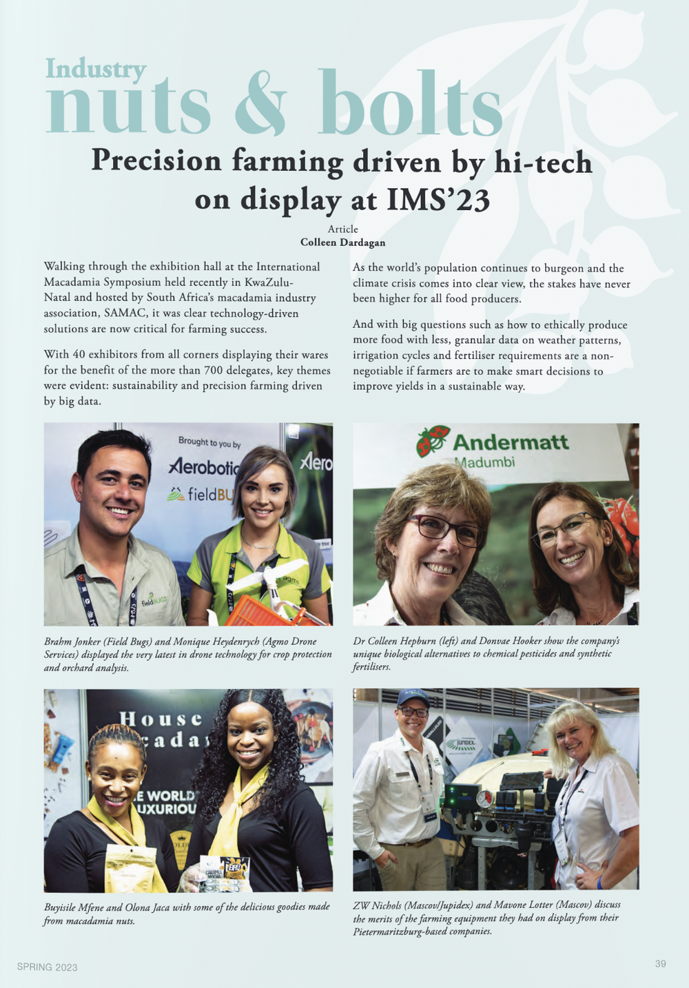 Macadamia Magazine _ AgTech feature tear-page Agmo Drone Services, FieldBugs, Aerobotics.png