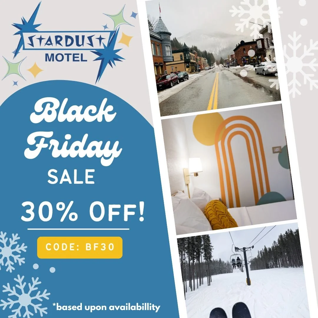 ✨ BLACK FRIDAY STARTS NOW

We&rsquo;re kicking things off early this year &mdash; because why wait for the best deal of the season?

Starting November 20th, score 30% OFF your stay at Stardust Motel when you book direct with code BF30.

But hurry&hel