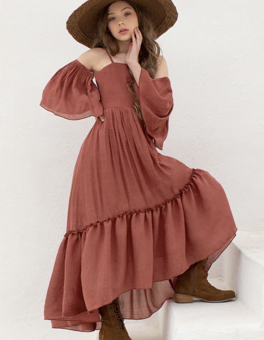 CHLOE DRESS IN MESA ROSE