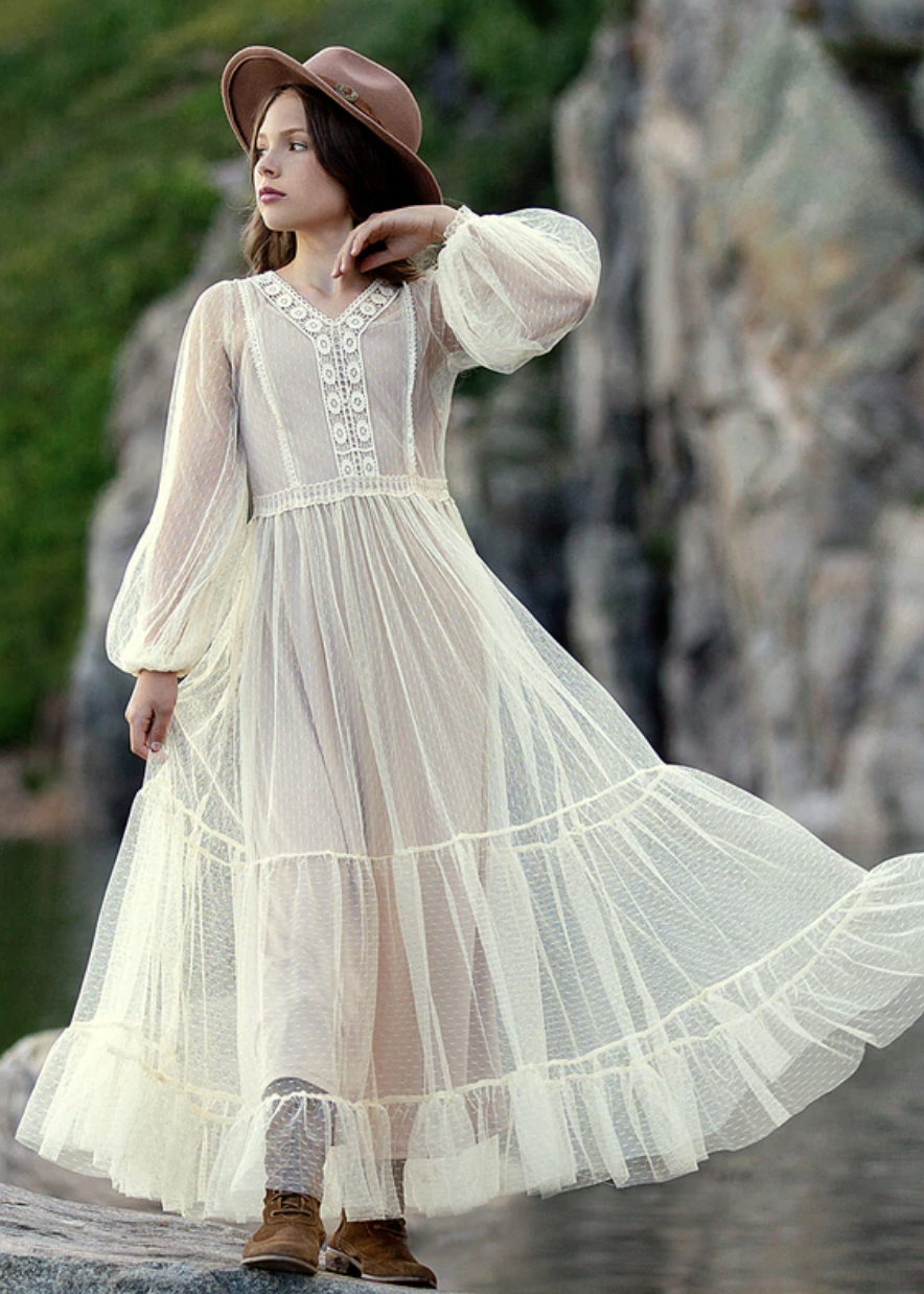 ENCANTA MAXI DRESS IN WINTER WHITE