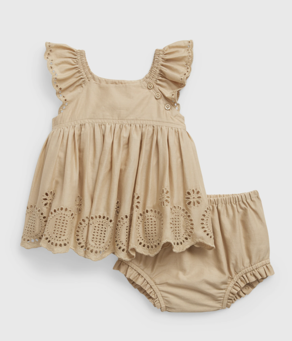 BABY EYELET OUTFIT SET