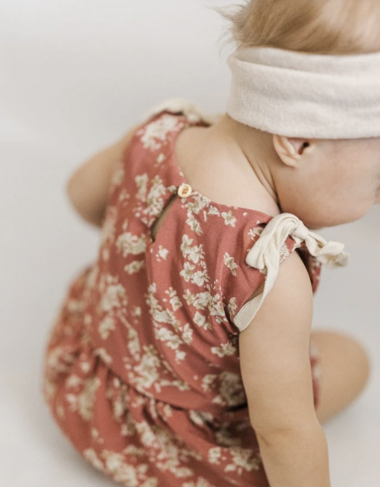BEATRICE BUBBLE ROMPER TERRA COTTA VINES