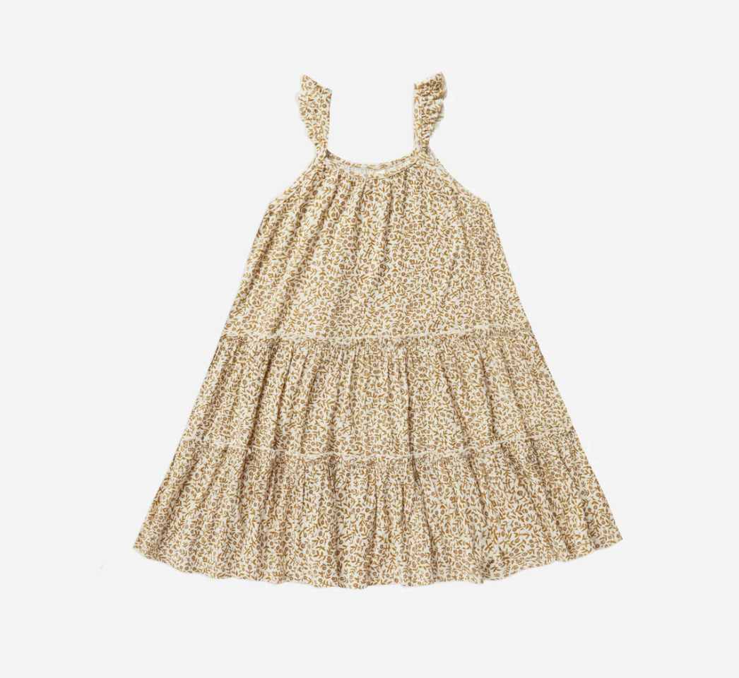 TIERED MINI DRESS - MARIGOLD