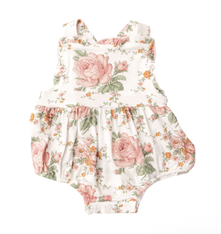 VINTAGE ROSE BUBBLE SUNSUIT
